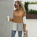 Color-Winter Patchwork Personality Office Sweater Pullover Sweater Women-Fancey Boutique