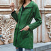 Color-Grass Green-Autumn Winter Hoodie Cinched Rain Proof Clothes Zipper Women Raincoat Outdoor Mountaineering-Fancey Boutique