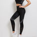 Color-Black One-Piece Pants-Workout Clothes Sports Vest Tights Hip Lift Leg Yoga Ninth Pants Women Yoga Suit-Fancey Boutique
