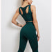 Color-Green Bra-Workout Clothes Sports Vest Tights Hip Lift Leg Yoga Ninth Pants Women Yoga Suit-Fancey Boutique