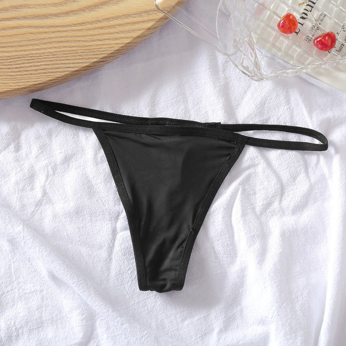 Color-Black-Sexy Thong Women Cotton Panties T Shape Low Waist Pants Seductive Thong Women-Fancey Boutique
