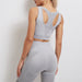 Color-Gray Bra One-Piece-Workout Clothes Sports Vest Tights Hip Lift Leg Yoga Ninth Pants Women Yoga Suit-Fancey Boutique
