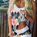 Color-Summer Suit Strap Lace Printed Shorts Home Wear Suit-Fancey Boutique