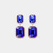 Color-One Size-Geometrical Shape Glass Stone Dangle Earrings-Fancey Boutique