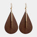 Color-One Size-Geometrical Shape Wooden Dangle Earrings-Fancey Boutique