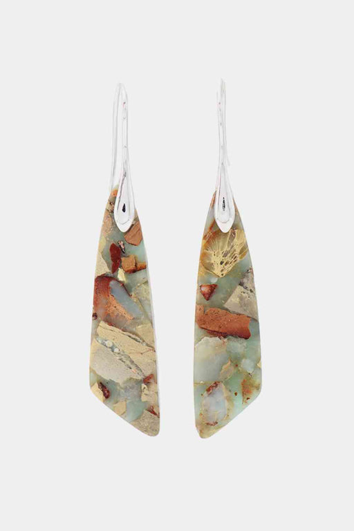 Color-One Size-Handmade Natural Stone Dangle Earrings-Fancey Boutique