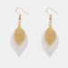 Color-One Size-Leaf Shape Dangle Earrings-Fancey Boutique