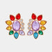 Color-One Size-Geometrical Shape Glass Stone Dangle Earrings-Fancey Boutique