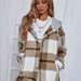 Color-S-Plaid Hooded Jacket with Pockets-Fancey Boutique