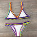 Color-Hand Crocheted Bikini Knitted Stitching Swimsuit Set-Fancey Boutique