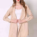 Color-S-Full Size Open Front Longline Trench Coat-Fancey Boutique