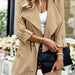 Color-S-Open Front Drawstring Trench Coat with Pockets-Fancey Boutique