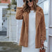 Color-Long Sleeve Teddy Coat with Pockets-Fancey Boutique