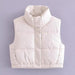 Color-XS-Zip-Up Drawstring Puffer Vest-Fancey Boutique