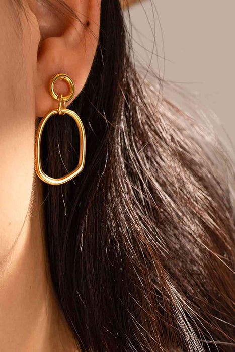 Color-One Size-18K Gold-Plated Dangle Earrings-Fancey Boutique