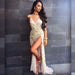 Color-Sexy Women Clothing V neck Backless Slit Sling Gold Sequ Dress Maxi Dress Summer-Fancey Boutique