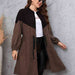 Color-Two-Tone Dropped Shoulder Trench Coat-Fancey Boutique