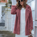 Color-Long Sleeve Teddy Coat with Pockets-Fancey Boutique