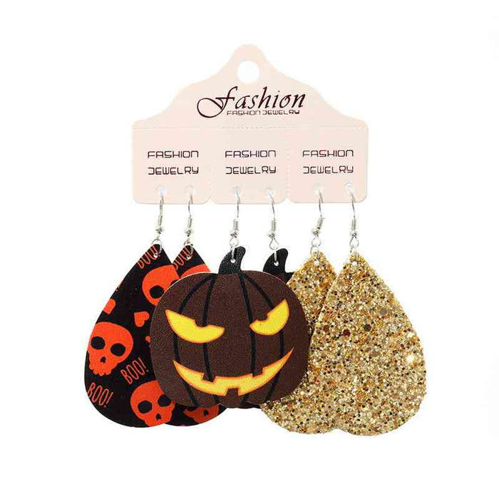 Color-One Size-Teardrop Shape Halloween Theme Dangle Earrings-Fancey Boutique