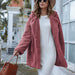 Color-S-Long Sleeve Teddy Coat with Pockets-Fancey Boutique