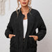 Color-S-Pocketed Open Front Winter Coat-Fancey Boutique