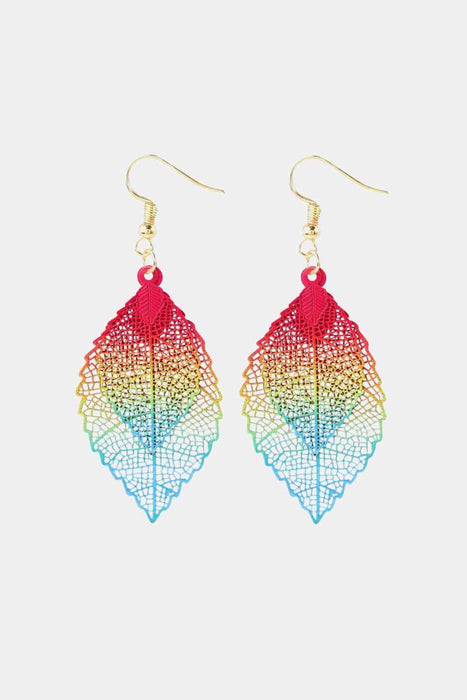 Color-One Size-Leaf Shape Dangle Earrings-Fancey Boutique