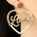 Color-One Size-Heart Shape Acrylic Dangle Earrings-Fancey Boutique