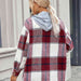 Color-Plaid Hooded Jacket with Pockets-Fancey Boutique