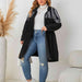 Color-Plus Size Drawstring Waist Trench Coat-Fancey Boutique