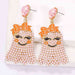 Color-Smiling Ghost Shape Synthetic Pearl Earrings-Fancey Boutique