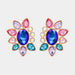 Color-One Size-Geometrical Shape Glass Stone Dangle Earrings-Fancey Boutique