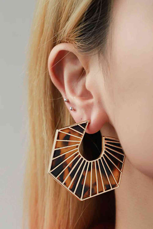 Color-Alloy Geometric Earrings-Fancey Boutique