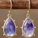 Color-One Size-Natural Stone Teardrop Earrings-Fancey Boutique