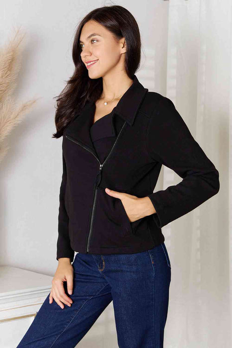 Color-Culture Code Full Size Zip-Up Jacket with Pockets-Fancey Boutique