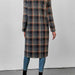 Color-Plaid Lapel Collar Trench Coat-Fancey Boutique