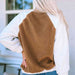 Color-Snap Down Raglan Sleeve Jacket-Fancey Boutique