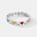 Color-925 Sterling Silver Heart Shape Ring-Fancey Boutique