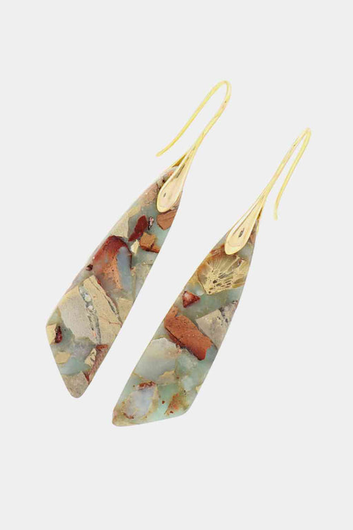 Color-Handmade Natural Stone Dangle Earrings-Fancey Boutique