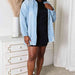 Color-RISEN Full Size Distressed Raw Hem Denim Jacket-Fancey Boutique