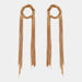 Color-One Size-Round Shape Fringed Copper Earrings-Fancey Boutique