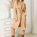 Color-Culture Code Full Size Tied Trench Coat with Pockets-Fancey Boutique