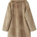 Color-Faux Fur Button Up Lapel Neck Coat with Pocket-Fancey Boutique