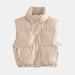 Color-XS-Zip-Up Drawstring Puffer Vest-Fancey Boutique