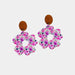 Color-Flower Shape Acrylic Dangle Earrings-Fancey Boutique