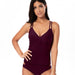 Color-Purple-Swimsuit Women Sexy Solid Color Swimsuit Women Split Swimsuit-Fancey Boutique