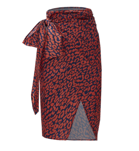 Color-Sexy High Waist Lace up Skirt Irregular Asymmetric Slit Cami Skirt-Fancey Boutique