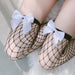 Color-Sexy Underwear Large Mesh Bow Stockings Hollow Out Cutout Fishnet Socks See-through Women Passion Suit-Fancey Boutique