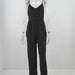 Color-Black-Summer Knitted Office Pocket V Neck Solid Color Women Jumpsuit-Fancey Boutique