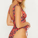 Color-Sexy Leopard Print Snakeskin Printed Lace up One-Piece Swimsuit-Fancey Boutique