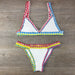 Color-Flower Basket-Hand Crocheted Bikini Knitted Stitching Swimsuit Set-Fancey Boutique